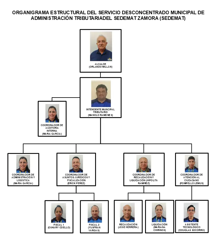 Organigrama el SEDEMAT Zamora